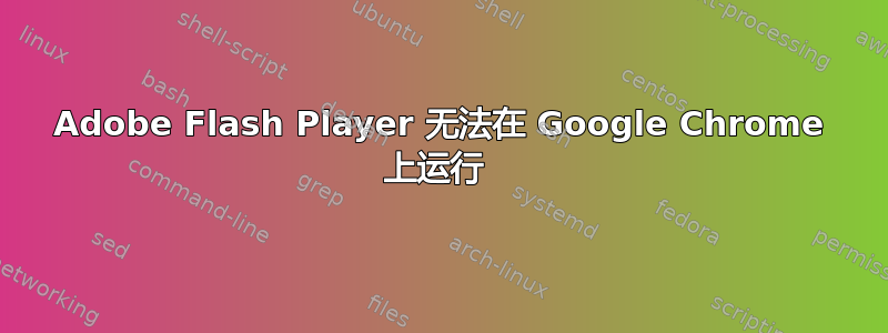 Adobe Flash Player 无法在 Google Chrome 上运行 