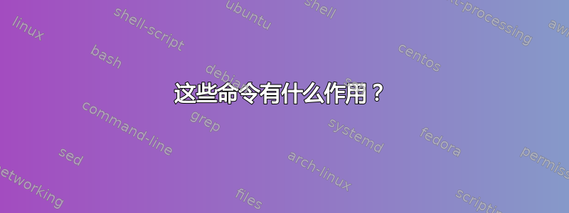 这些命令有什么作用？