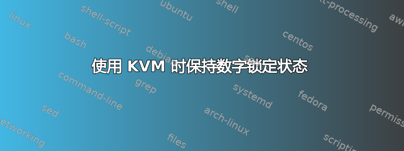 使用 KVM 时保持数字锁定状态