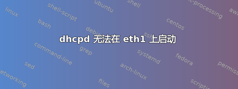 dhcpd 无法在 eth1 上启动