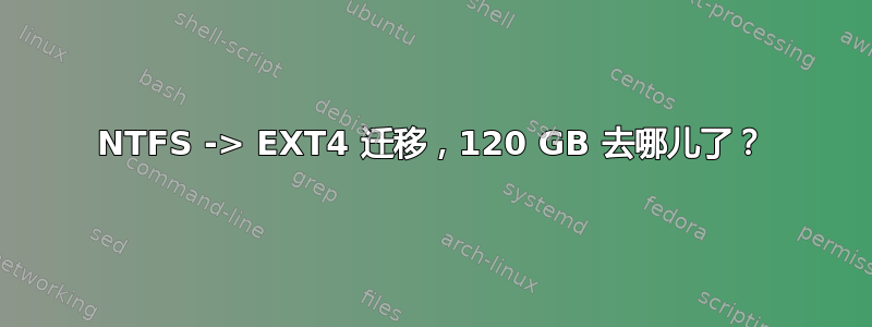 NTFS -> EXT4 迁移，120 GB 去哪儿了？