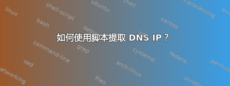 如何使用脚本提取 DNS IP？