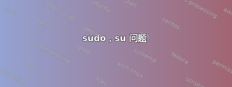 sudo，su 问题