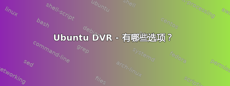 Ubuntu DVR - 有哪些选项？