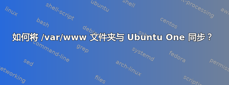 如何将 /var/www 文件夹与 Ubuntu One 同步？