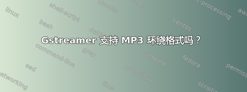 Gstreamer 支持 MP3 环绕格式吗？