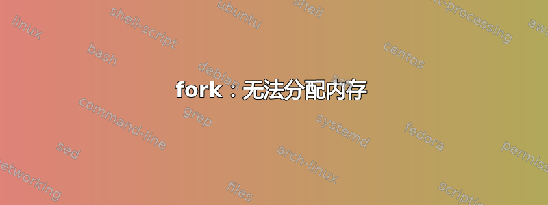 fork：无法分配内存