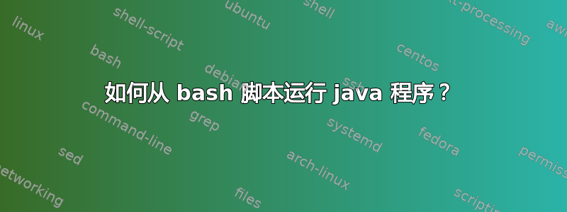 如何从 bash 脚本运行 java 程序？