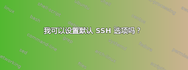 我可以设置默认 SSH 选项吗？