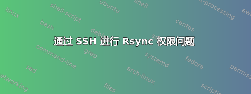 通过 SSH 进行 Rsync 权限问题