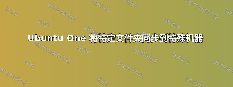 Ubuntu One 将特定文件夹同步到特殊机器