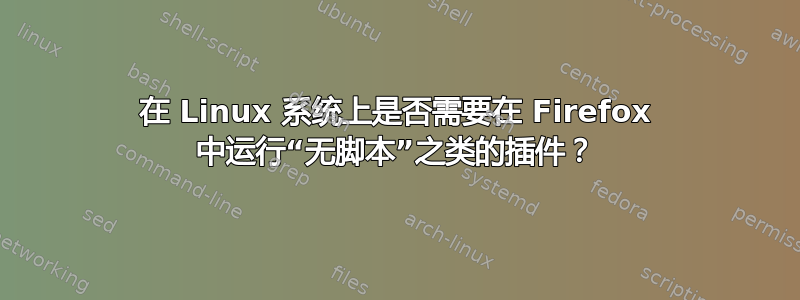 在 Linux 系统上是否需要在 Firefox 中运行“无脚本”之类的插件？