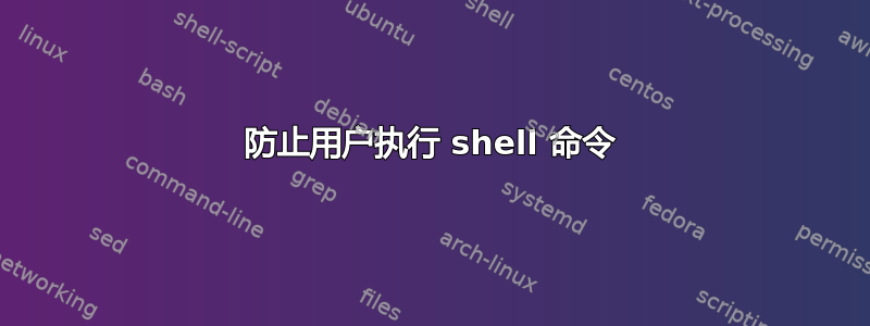 防止用户执行 shell 命令