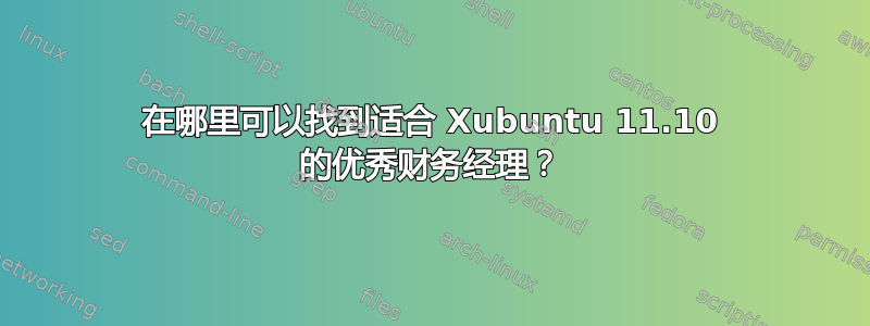 在哪里可以找到适合 Xubuntu 11.10 的优秀财务经理？