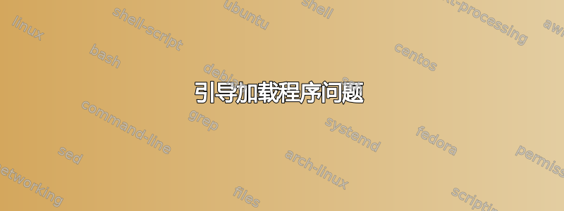 引导加载程序问题