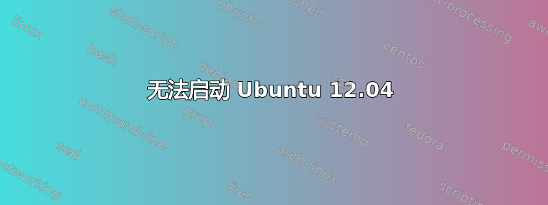 无法启动 Ubuntu 12.04