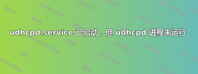 udhcpd.service 已启动，但 udhcpd 进程未运行