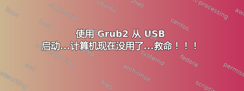 使用 Grub2 从 USB 启动...计算机现在没用了...救命！！！