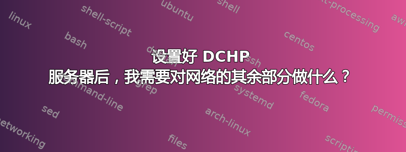 设置好 DCHP 服务器后，我需要对网络的其余部分做什么？