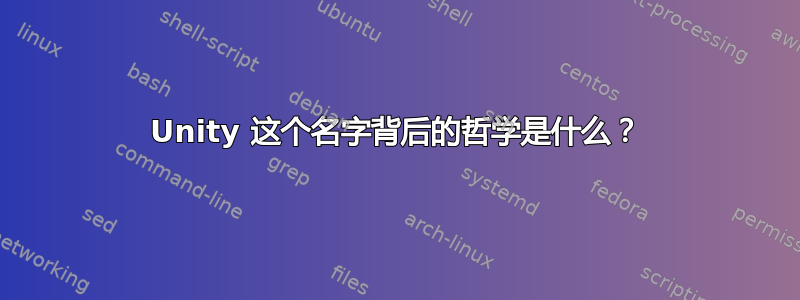 Unity 这个名字背后的哲学是什么？