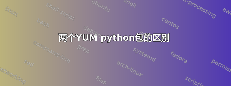 两个YUM python包的区别