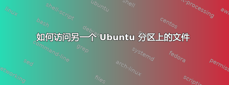 如何访问另一个 Ubuntu 分区上的文件