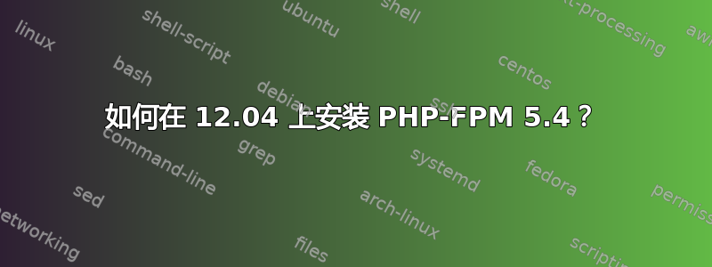 如何在 12.04 上安装 PHP-FPM 5.4？