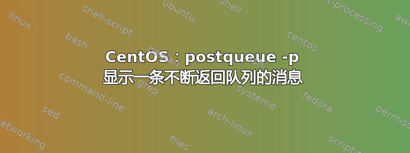 CentOS：postqueue -p 显示一条不断返回队列的消息