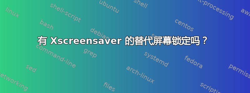 有 Xscreensaver 的替代屏幕锁定吗？