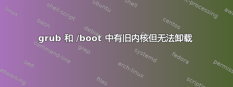 grub 和 /boot 中有旧内核但无法卸载