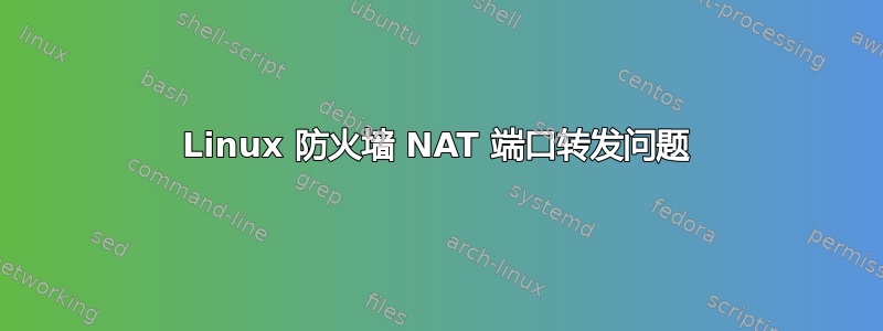 Linux 防火墙 NAT 端口转发问题