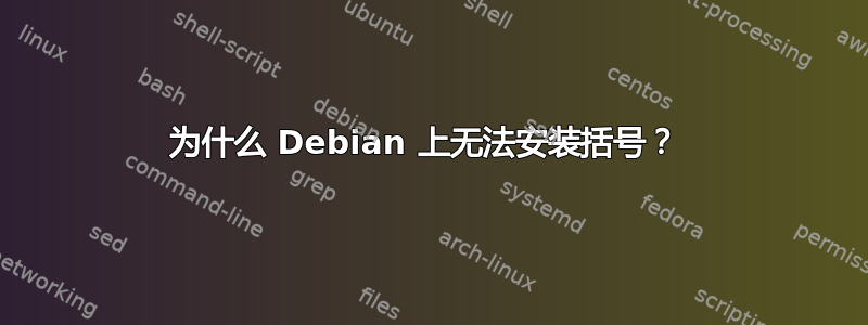 为什么 Debian 上无法安装括号？ 