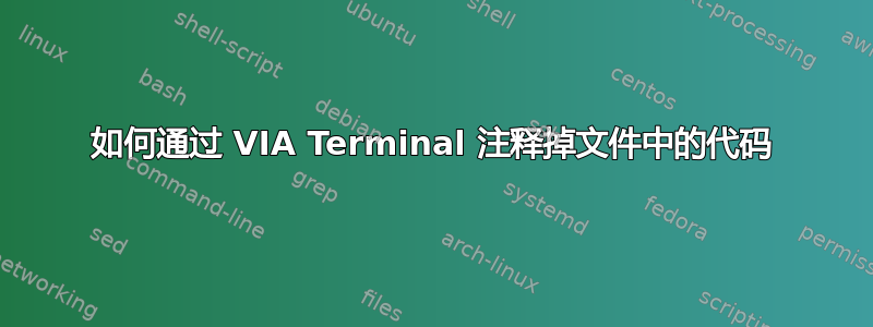 如何通过 VIA Terminal 注释掉文件中的代码