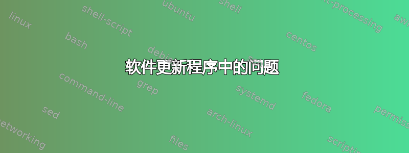 软件更新程序中的问题