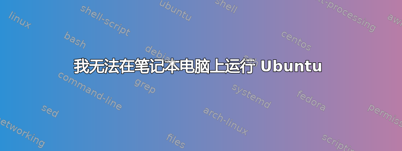 我无法在笔记本电脑上运行 Ubuntu