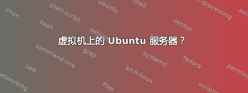 虚拟机上的 Ubuntu 服务器？