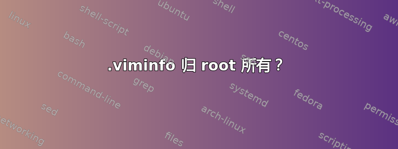 .viminfo 归 root 所有？