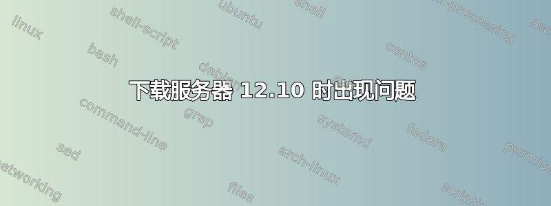 下载服务器 12.10 时出现问题