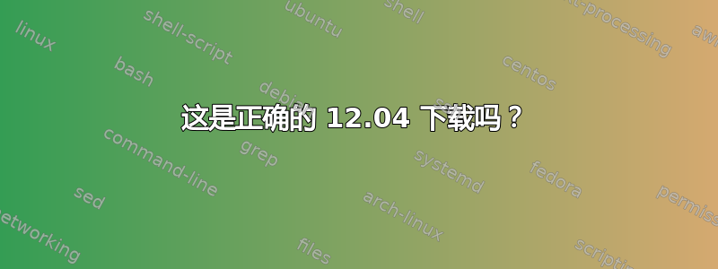 这是正确的 12.04 下载吗？