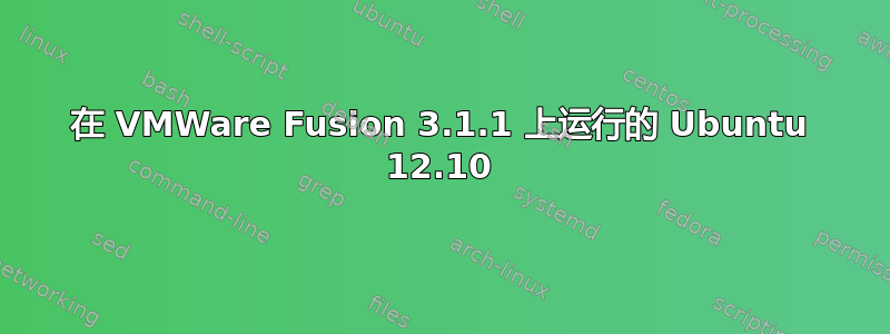 在 VMWare Fusion 3.1.1 上运行的 Ubuntu 12.10