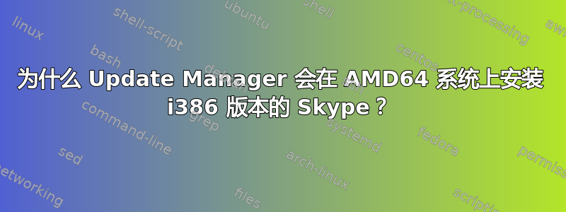 为什么 Update Manager 会在 AMD64 系统上安装 i386 版本的 Skype？