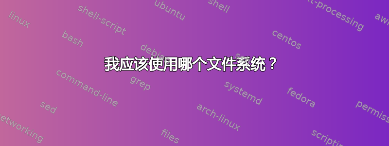 我应该使用哪个文件系统？