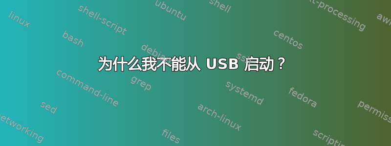 为什么我不能从 USB 启动？