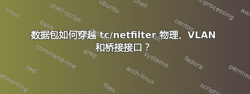 数据包如何穿越 tc/netfilter 物理、VLAN 和桥接接口？