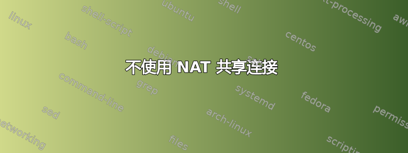 不使用 NAT 共享连接