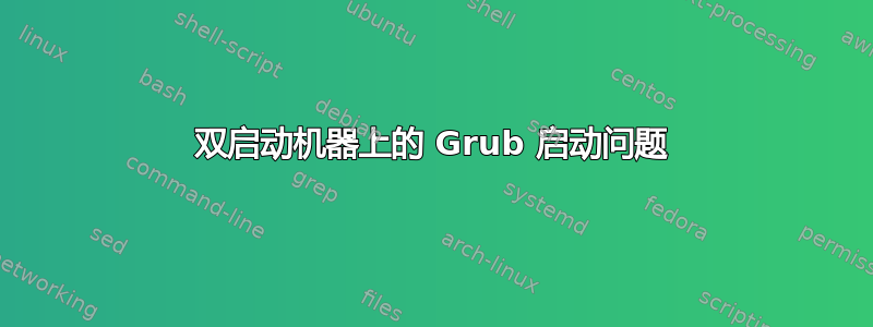 双启动机器上的 Grub 启动问题