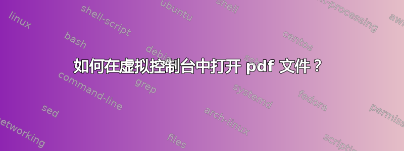 如何在虚拟控制台中打开 pdf 文件？