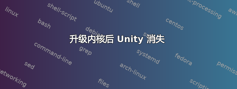 升级内核后 Unity 消失