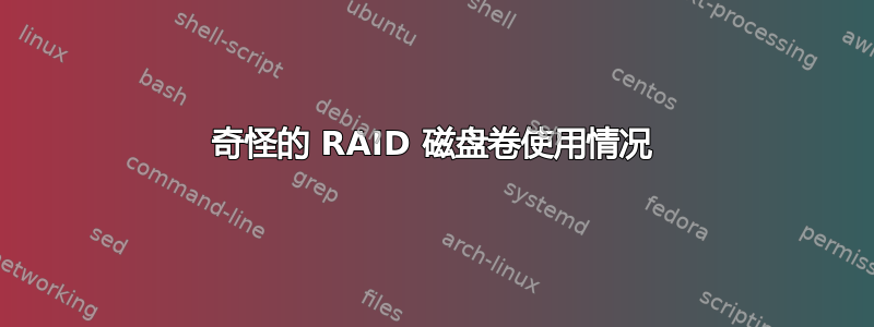 奇怪的 RAID 磁盘卷使用情况