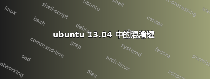 ubuntu 13.04 中的混淆键